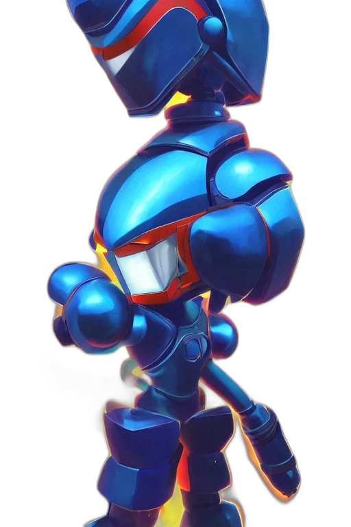 robot, concept art, 3d render, pixel art transparent PNG cut-out