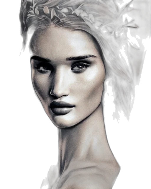 face, hair, crown, mask, photorealistic, fantasy art, concept art, oil painting transparent PNG cut-out