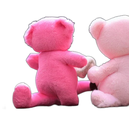 3d render, concept art, pink, teddy transparent PNG cut-out