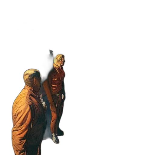 jacket, staff, umbrella, mask transparent PNG cut-out