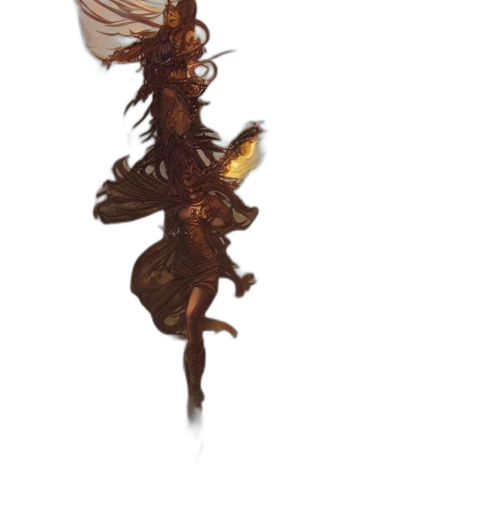 dragon, staff, creature, animal transparent PNG cut-out