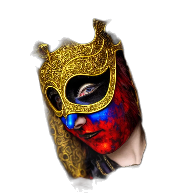 mask, jewelry, crown, face transparent PNG cut-out
