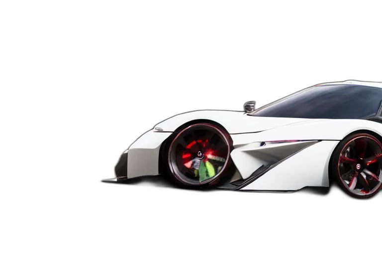 car, 3d render, concept art, photorealistic transparent PNG cut-out