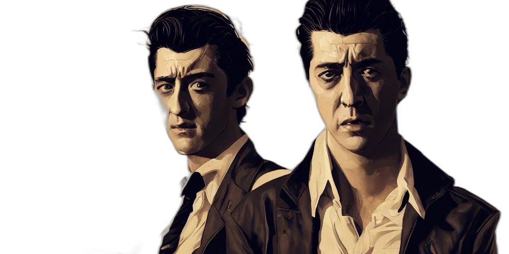 face, comic book art, concept art, photorealistic transparent PNG cut-out