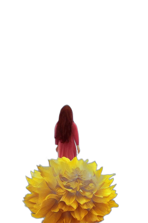 flower, crown, hair, dress, 3d render, photorealistic, concept art, watercolor transparent PNG cut-out