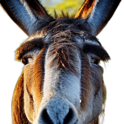 animal, face, hat, staff, photorealistic, donkey, smiling, many transparent PNG cut-out