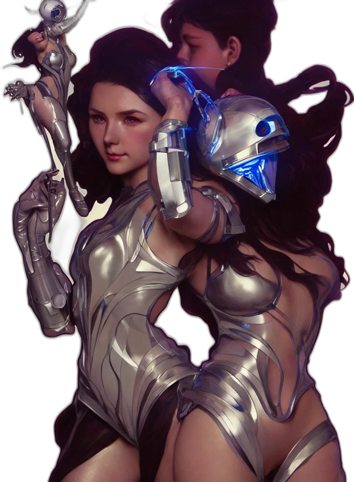 robot, weapon, concept art, cyberpunk transparent PNG cut-out