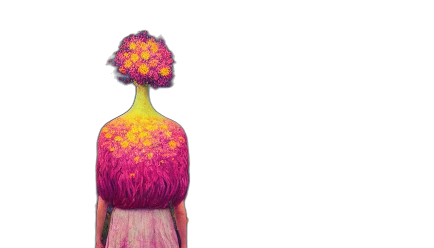 flower, dress, tree, crown transparent PNG cut-out