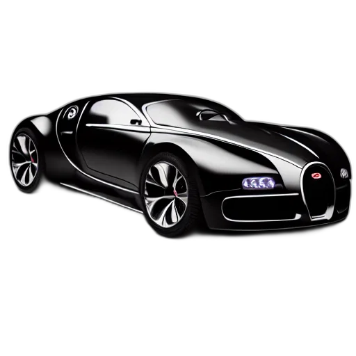 car, 3d render, photorealistic, concept art, cartoon, bugatti, type, atlantic transparent PNG cut-out