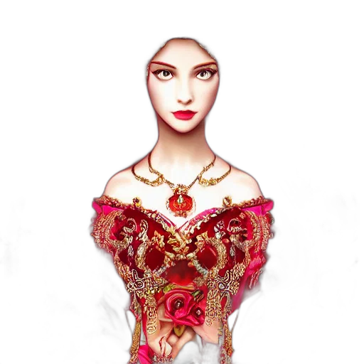 jewelry, dress, crown, mask, fantasy art, concept art, pixel art, photorealistic transparent PNG cut-out