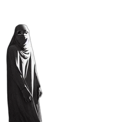 dress, face, mask, creature, concept art, photorealistic, comic book art, 3d render transparent PNG cut-out