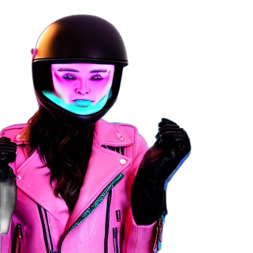 jacket, robot, mask, cyberpunk transparent PNG cut-out