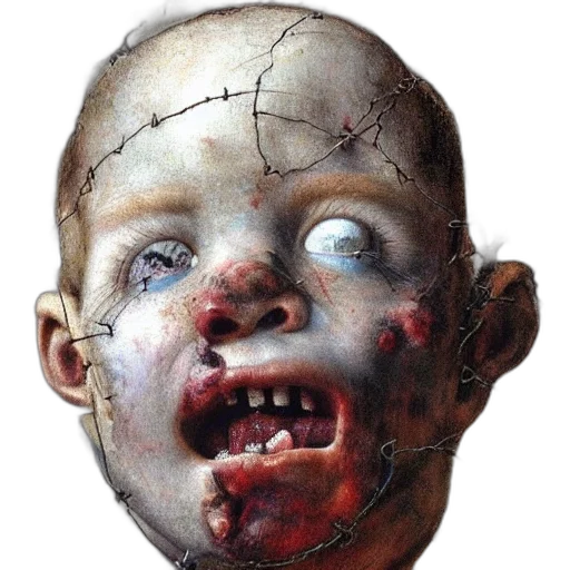 face, mask, creature, weapon, photorealistic, 3d render, concept art, oil painting transparent PNG cut-out