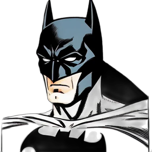 face, mask, comic book art, concept art, cartoon, photorealistic, batman, detailed transparent PNG cut-out