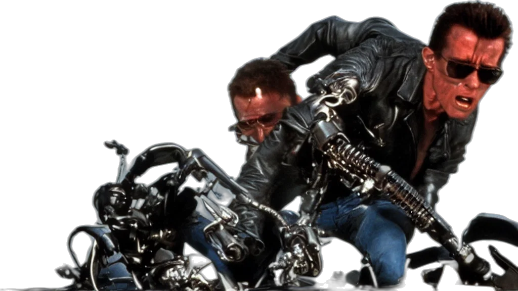 weapon, concept art, comic book art, photorealistic, terminator, best, action, scene transparent PNG cut-out