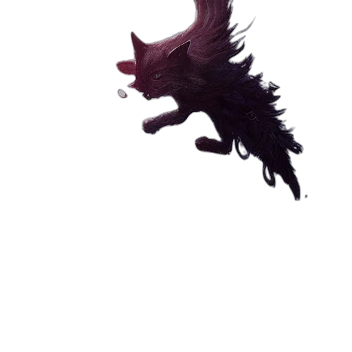 dragon, creature, animal, hair, concept art, fantasy art, pixel art, 3d render transparent PNG cut-out