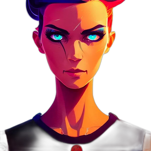 face, mask, robot, crown, concept art, cyberpunk, pixel art, cartoon transparent PNG cut-out