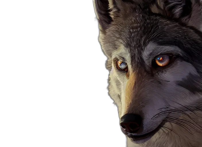 face, animal, mask, creature, photorealistic, fantasy art, concept art, 3d render transparent PNG cut-out