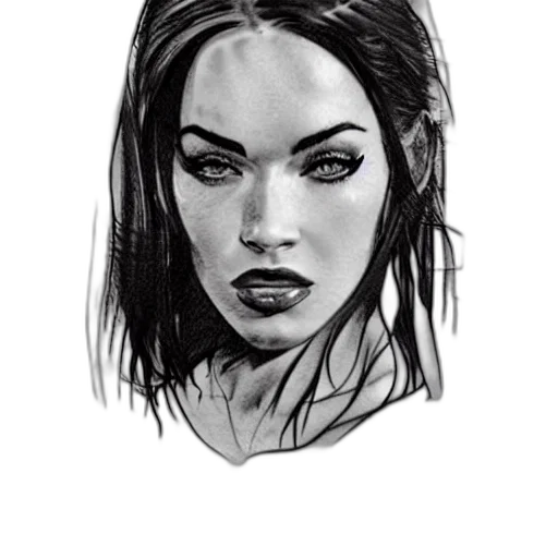 face, comic book art, pencil sketch, photorealistic transparent PNG cut-out