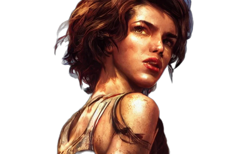 face, photorealistic, concept art, comic book art transparent PNG cut-out