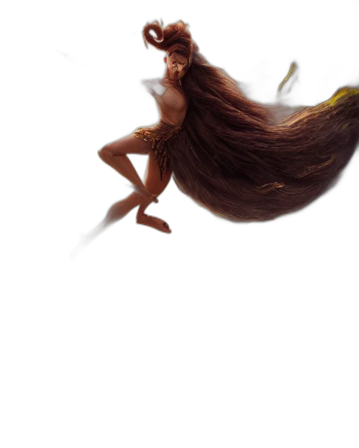 hair, creature, dragon, animal, concept art, fantasy art, comic book art, 3d render transparent PNG cut-out