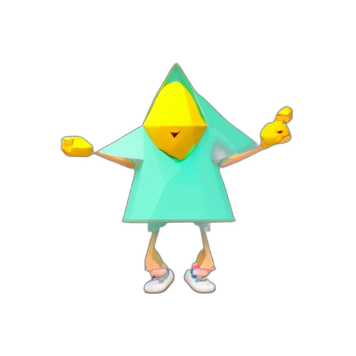hat, dress, staff, creature transparent PNG cut-out