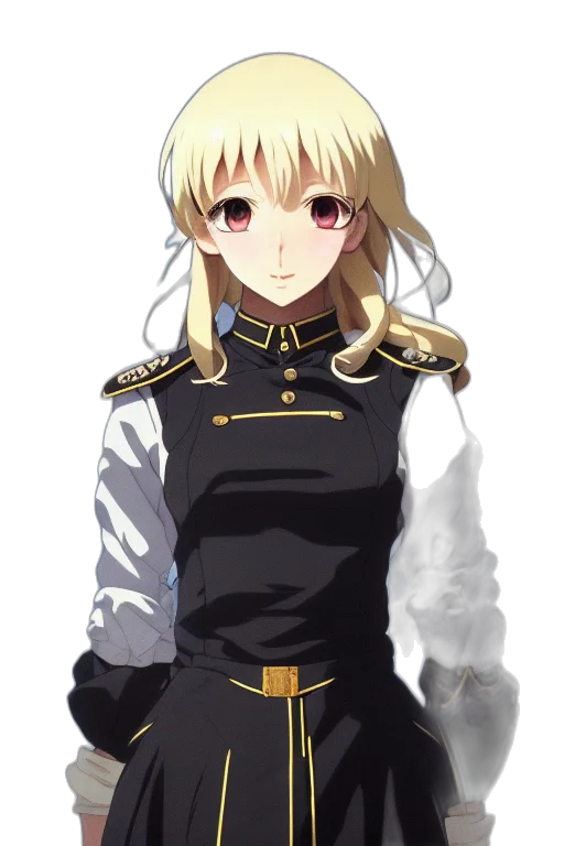 staff, crown, jacket, dress, anime, pixel art, cartoon, concept art transparent PNG cut-out