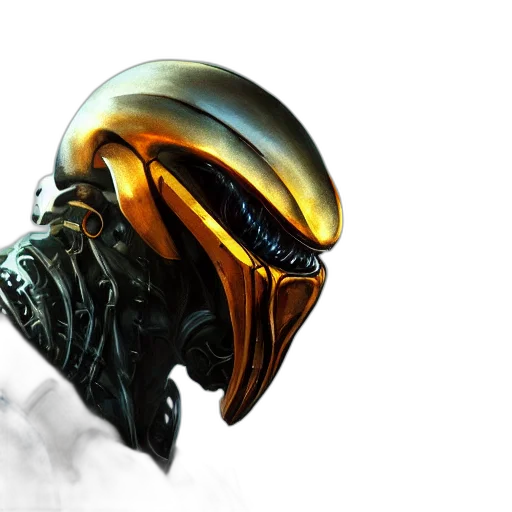 mask, robot, face, concept art, 3d render, fantasy art, photorealistic, outer space transparent PNG cut-out