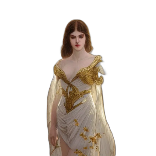 dress, jewelry, fantasy art, concept art transparent PNG cut-out
