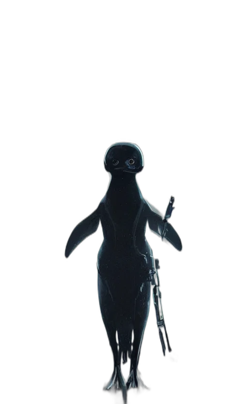 robot, creature, staff, animal, concept art, 3d render, vaporwave, fantasy art transparent PNG cut-out