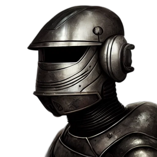 robot, mask, concept art, 3d render transparent PNG cut-out