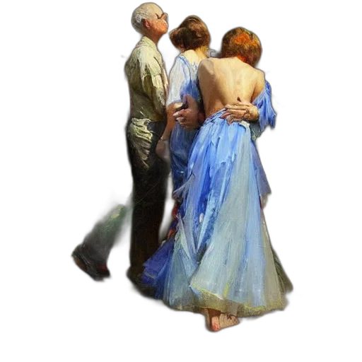 dress, oil painting, photorealistic, concept art transparent PNG cut-out