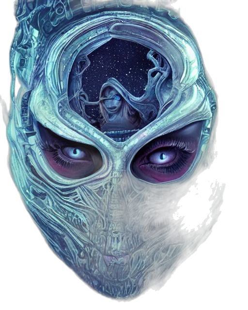 mask, face, creature, robot transparent PNG cut-out