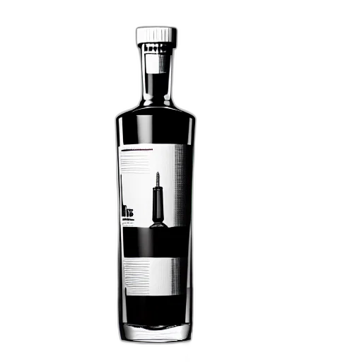 bottle, photorealistic, 3d render, vodka transparent PNG cut-out