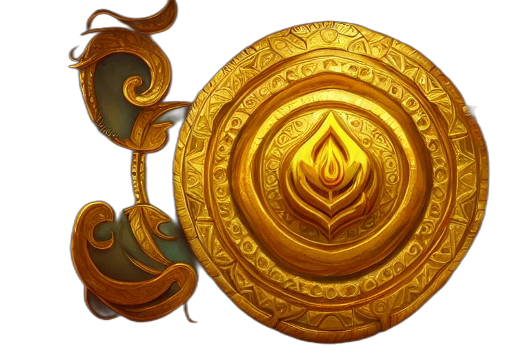 jewelry, concept art, fantasy art, 3d render, golden, hindu, ornament, concept transparent PNG cut-out