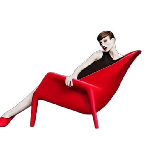 furniture, shoes, 3d render, concept art, photorealistic, cartoon, red, fashion transparent PNG cut-out