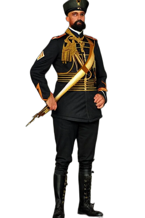 jacket, staff, sword, crown transparent PNG cut-out