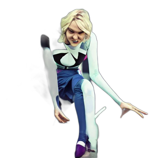 jacket, staff, creature, robot transparent PNG cut-out