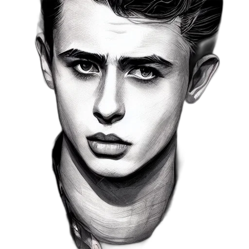 face, jacket, photorealistic, comic book art, cartoon, watercolor, monochrome, dark transparent PNG cut-out
