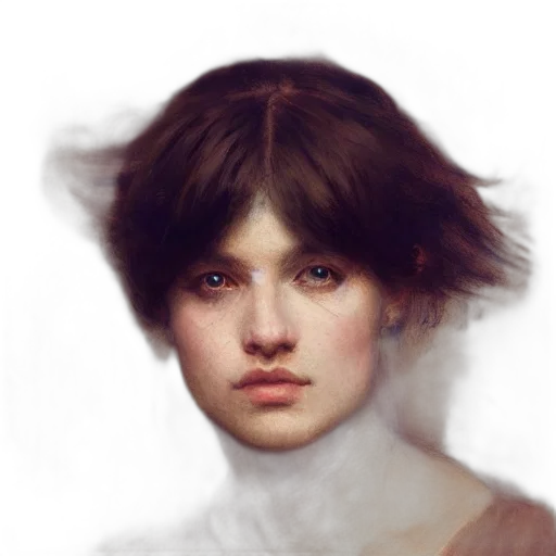 face, hair, creature, mask, photorealistic, oil painting, fantasy art, concept art transparent PNG cut-out