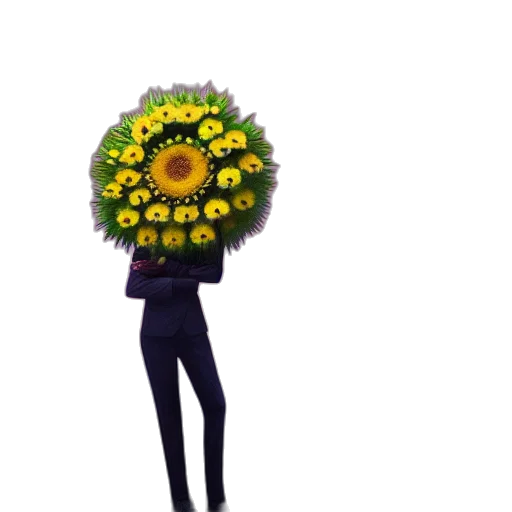 flower, crown, staff, mask transparent PNG cut-out