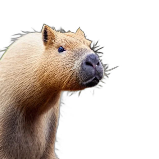 animal, hair, creature, staff, photorealistic, 3d render, concept art, photo transparent PNG cut-out