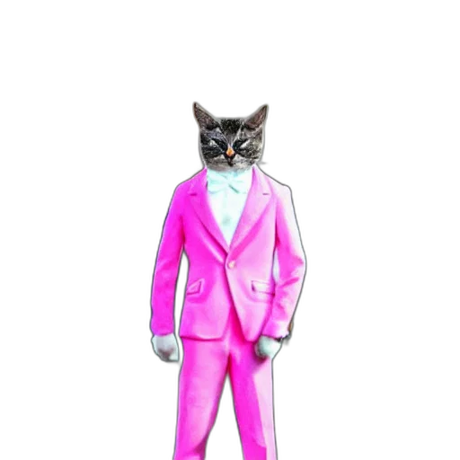 animal, jacket, staff, creature, vaporwave, concept art, cartoon, pixel art transparent PNG cut-out