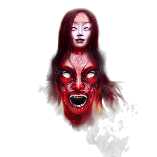 face, mask, creature, concept art transparent PNG cut-out
