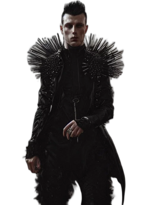 jacket, staff, crown, dragon transparent PNG cut-out