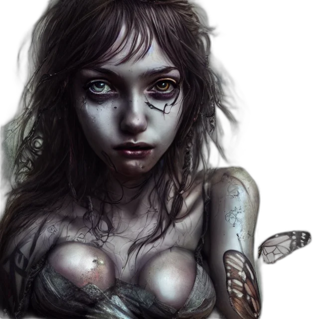 fantasy art, comic book art, photorealistic, concept art, dark, full, body, pose transparent PNG cut-out