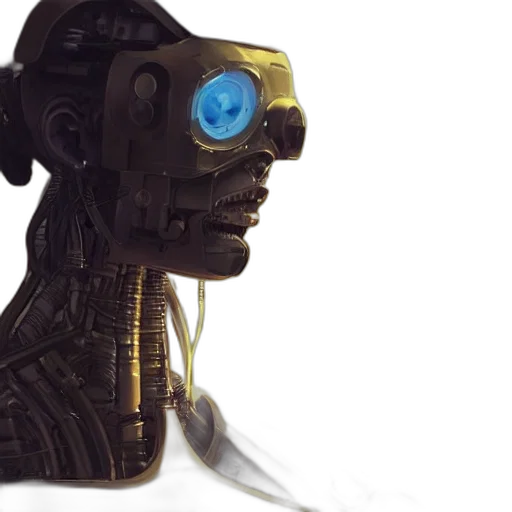 robot, cyberpunk, concept art, 3d render transparent PNG cut-out