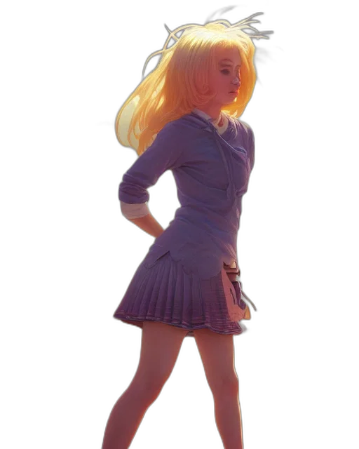 dress, jacket, robot, staff transparent PNG cut-out