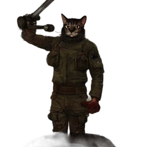 staff, weapon, animal, jacket transparent PNG cut-out