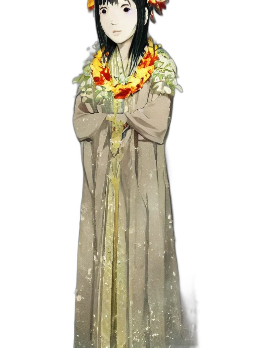 staff, dress, jewelry, concept art transparent PNG cut-out